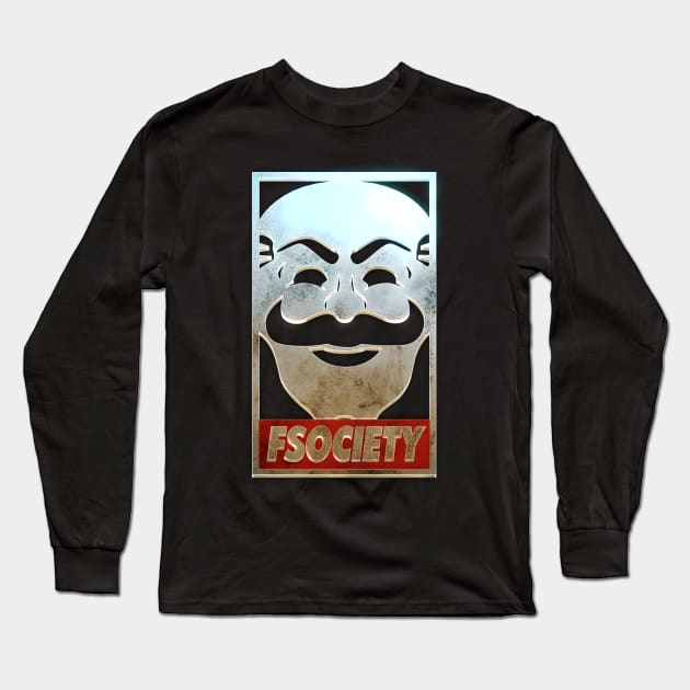 Fsociety Long Sleeve T-Shirt by ChrisHarrys